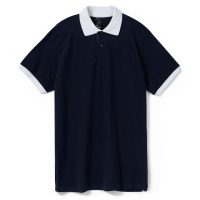 Рубашка поло Prince 190, темно-синяя с белым, изображение 1