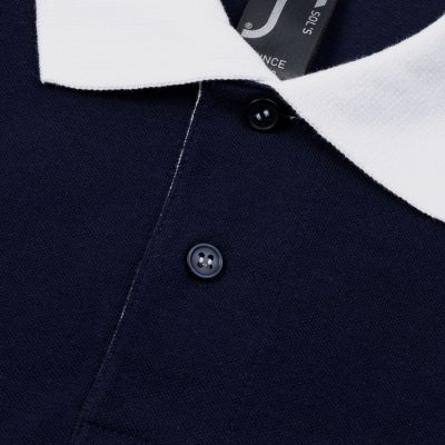 Рубашка поло Prince 190, темно-синяя с белым, изображение 3