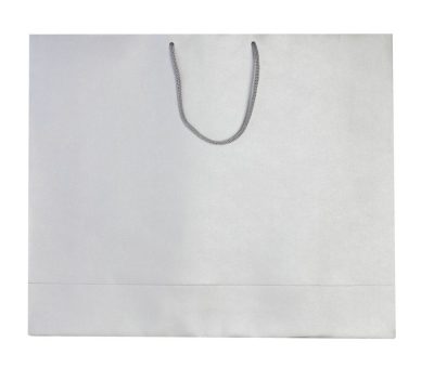 Пакет бумажный «Блеск», большой, серебристый, изображение 2