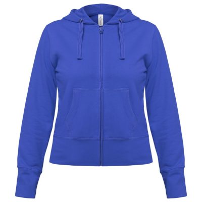 Толстовка женская Hooded Full Zip ярко-синяя, изображение 1