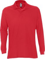 Рубашка поло мужская с длинным рукавом Star 170, красная, изображение 1