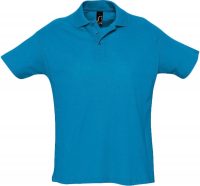 Рубашка поло мужская Summer 170, ярко-бирюзовая, изображение 1