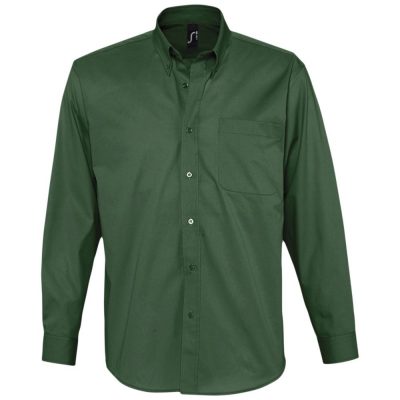 Рубашка мужская с длинным рукавом Bel Air, темно-зеленая, изображение 1