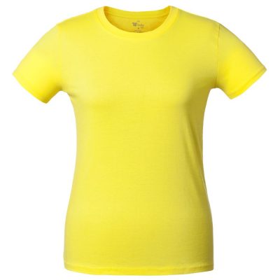 Футболка женская T-bolka Lady, желтая, изображение 1