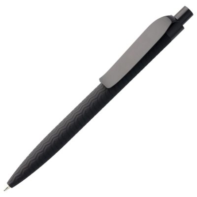 Ручка шариковая Prodir QS03 PRP Tyre Soft Touch, черная, изображение 1