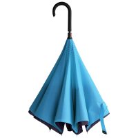 Зонт наоборот Unit Style, трость, сине-голубой, изображение 1