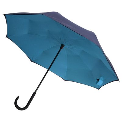 Зонт наоборот Unit Style, трость, сине-голубой, изображение 2