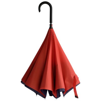 Зонт наоборот Unit Style, трость, сине-красный, изображение 1