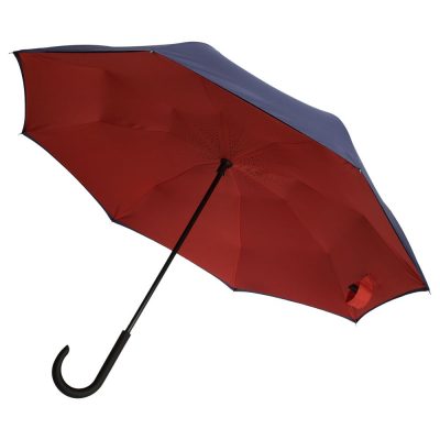 Зонт наоборот Unit Style, трость, сине-красный, изображение 2