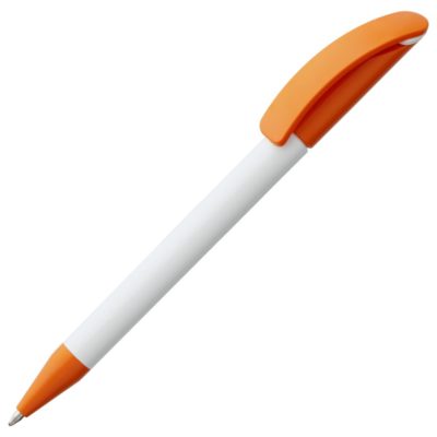 Ручка шариковая Prodir DS3 TPP Special, белая с оранжевым, изображение 1