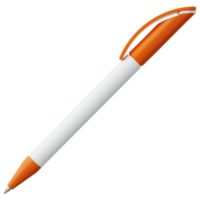 Ручка шариковая Prodir DS3 TPP Special, белая с оранжевым, изображение 2