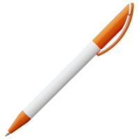 Ручка шариковая Prodir DS3 TPP Special, белая с оранжевым, изображение 3