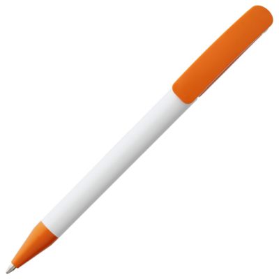 Ручка шариковая Prodir DS3 TPP Special, белая с оранжевым, изображение 4