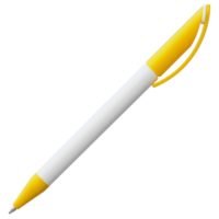 Ручка шариковая Prodir DS3 TPP Special, белая с желтым, изображение 3