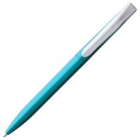 Ручка шариковая Pin Silver, голубой металлик, изображение 3