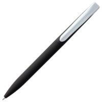 Ручка шариковая Pin Soft Touch, черная, изображение 2