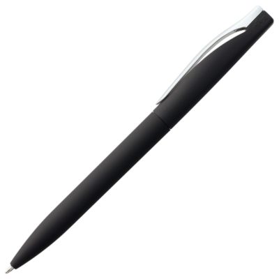 Ручка шариковая Pin Soft Touch, черная, изображение 5