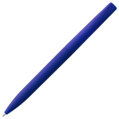 Ручка шариковая Pin Soft Touch, синяя, изображение 4