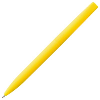 Ручка шариковая Pin Soft Touch, желтая, изображение 4