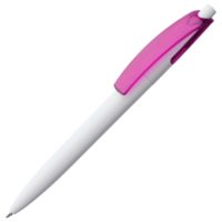 Ручка шариковая Bento, белая с розовым, изображение 1