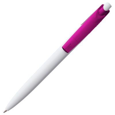 Ручка шариковая Bento, белая с розовым, изображение 3
