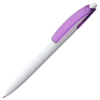 Ручка шариковая Bento, белая с фиолетовым, изображение 1