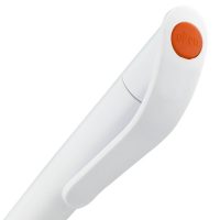Ручка шариковая Grip, белая с оранжевым, изображение 4