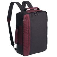 Рюкзак для ноутбука 2 в 1 twoFold, серый с бордовым, изображение 1