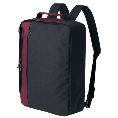 Рюкзак для ноутбука 2 в 1 twoFold, серый с бордовым, изображение 2