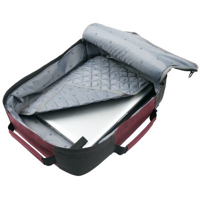 Рюкзак для ноутбука 2 в 1 twoFold, серый с бордовым, изображение 9