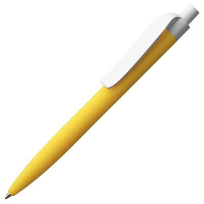 Ручка шариковая Prodir QS01 PMP-P, желтая с белым, изображение 1