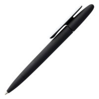 Ручка шариковая Prodir DS5 TRR-P Soft Touch, черная с белым, изображение 2