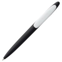 Ручка шариковая Prodir DS5 TRR-P Soft Touch, черная с белым, изображение 4