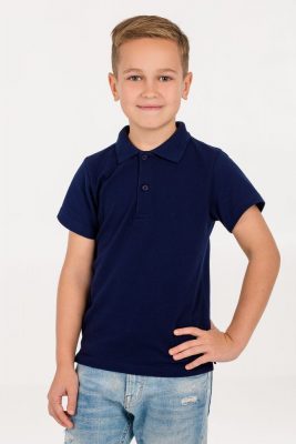 Рубашка поло детская Virma Kids, темно-синяя, изображение 4