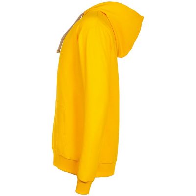 Толстовка на молнии с капюшоном Unit Siverga, желтая, изображение 2
