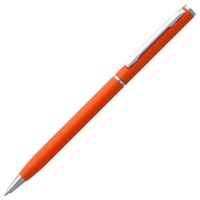 Ручка шариковая Hotel Chrome, ver.2, матовая оранжевая, изображение 1