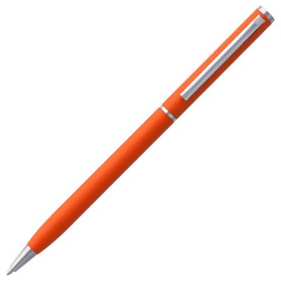 Ручка шариковая Hotel Chrome, ver.2, матовая оранжевая, изображение 2
