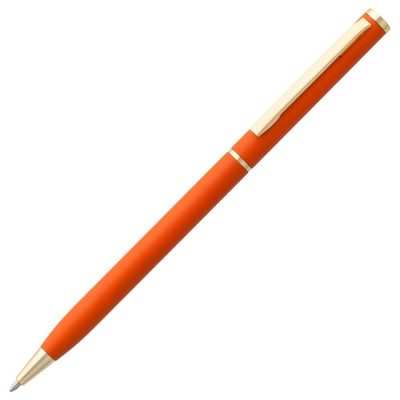 Ручка шариковая Hotel Gold, ver.2, матовая оранжевая, изображение 1