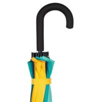 Зонт-трость «Спектр», бирюзовый с желтым, изображение 4