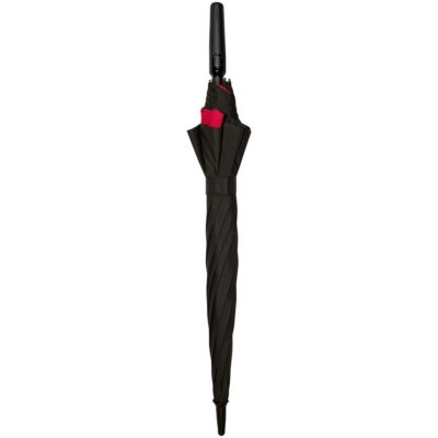 Зонт-трость Fiber Move AC, черный с красным, изображение 4
