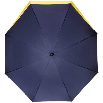 Зонт-трость Fiber Move AC, темно-синий с желтым, изображение 3
