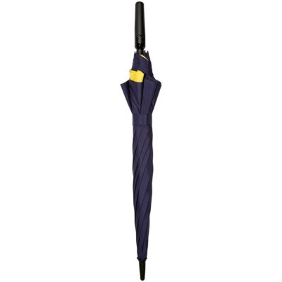 Зонт-трость Fiber Move AC, темно-синий с желтым, изображение 4