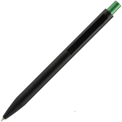 Ручка шариковая Chromatic, черная с зеленым, изображение 3