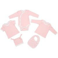 Нагрудник детский Baby Prime, розовый с молочно-белым, изображение 2