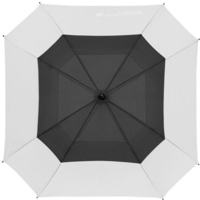 Квадратный зонт-трость Octagon, черный с белым, изображение 1