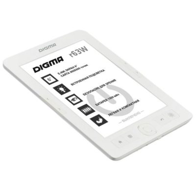 Электронная книга Digma R63W, белая, изображение 2