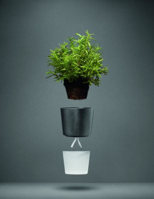 Горшок для растений Flowerpot, фарфоровый, серый, изображение 2