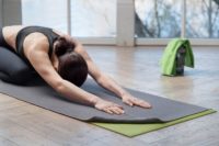 Полотенце-коврик для йоги Zen, синее, изображение 5
