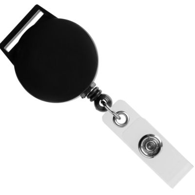 Ретрактор Attach с ушком для ленты, черный, изображение 2
