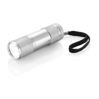 Алюминиевый фонарик Quattro, серебряный — P513.270_5, изображение 1